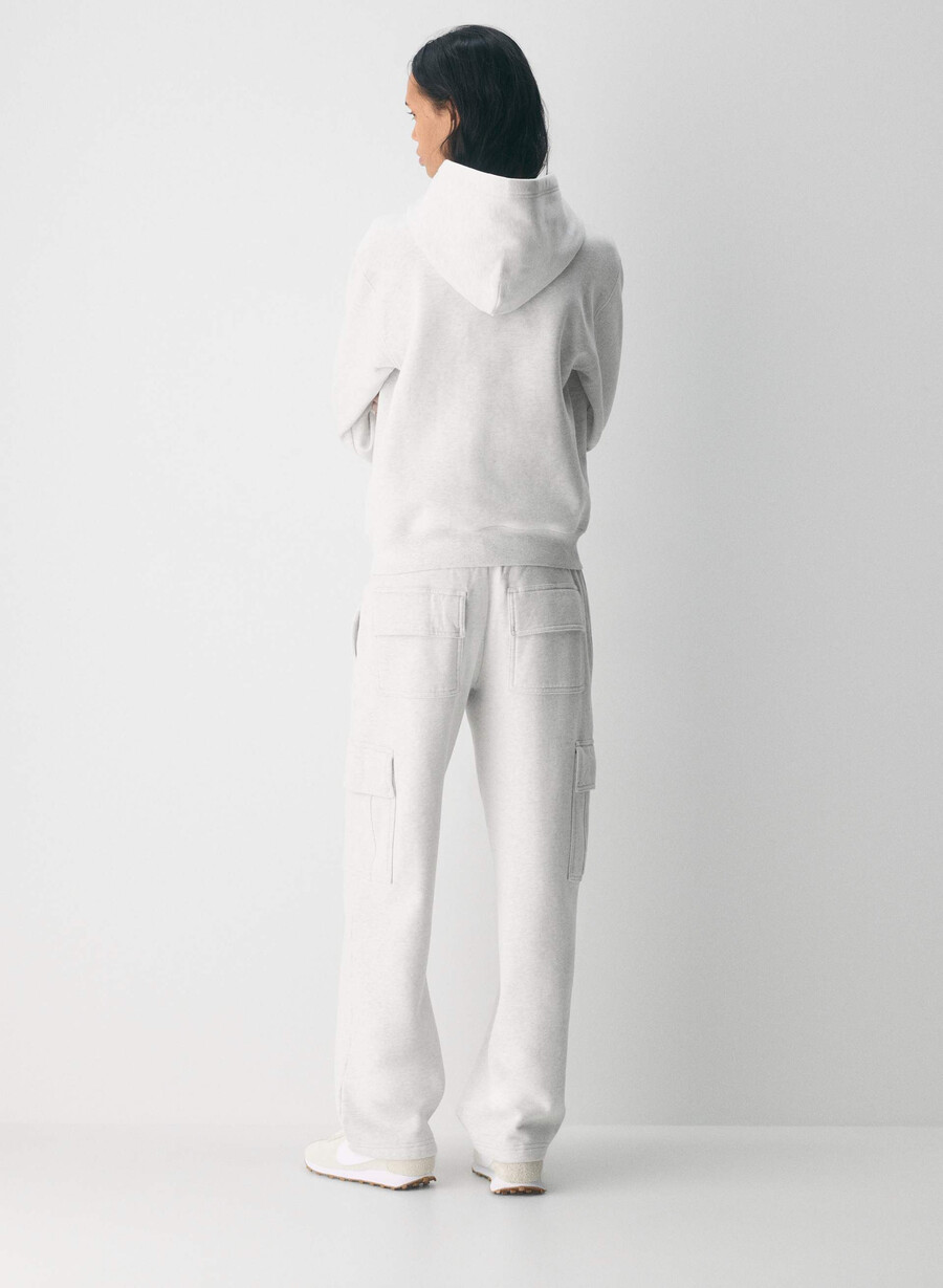 koselig fleece-hettegenser med perfekt passform admiralhvit