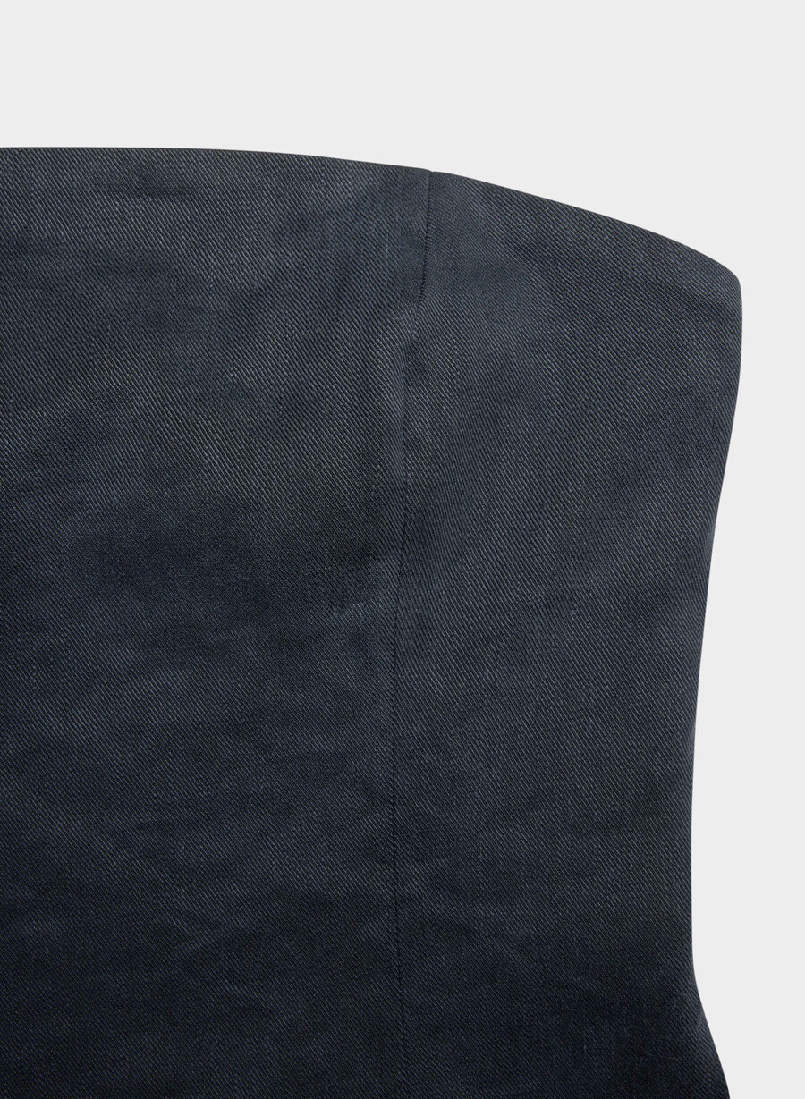 posh linen tubetopp mØrk navyblÅ