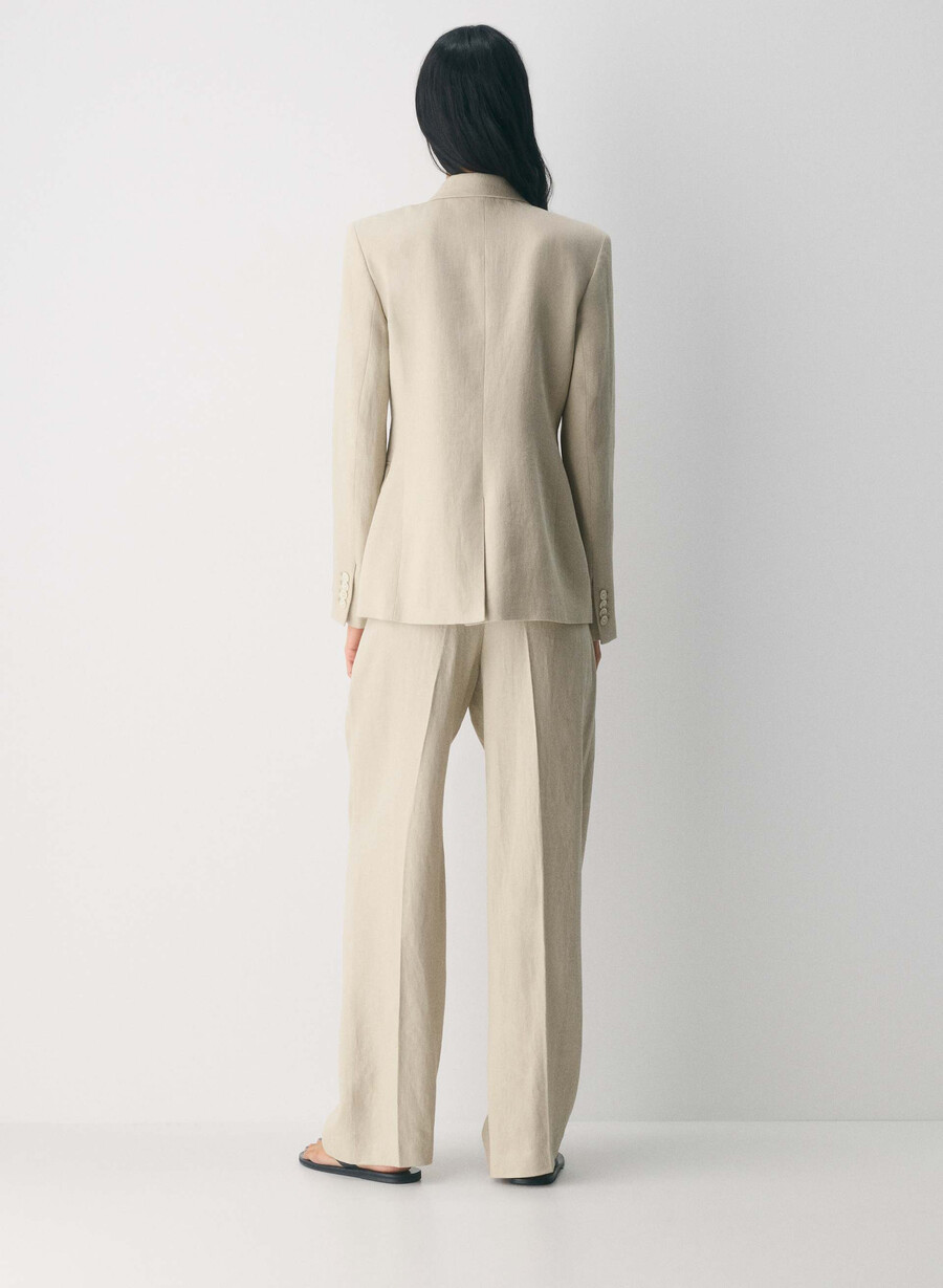 producer blazer - lin pergament beige