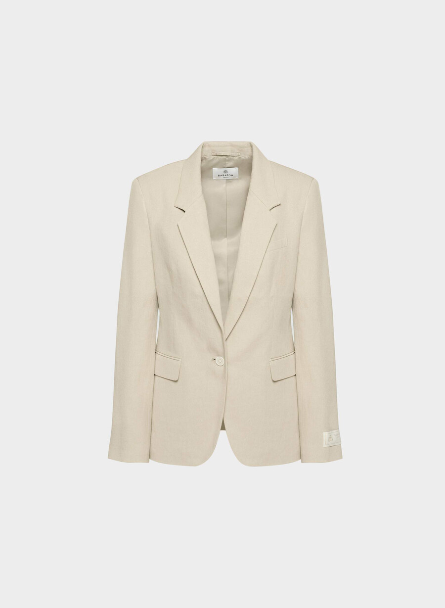 producer blazer - lin pergament beige