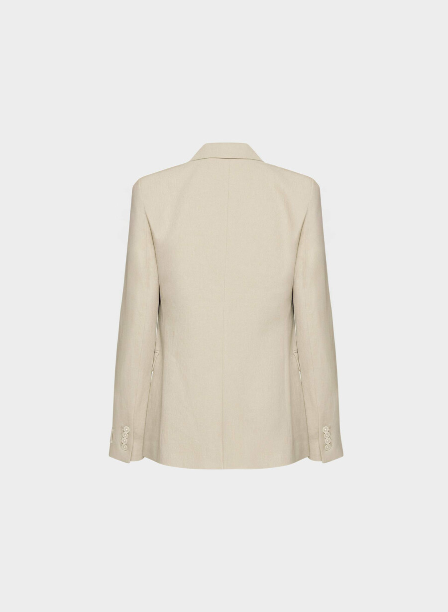 producer blazer - lin pergament beige