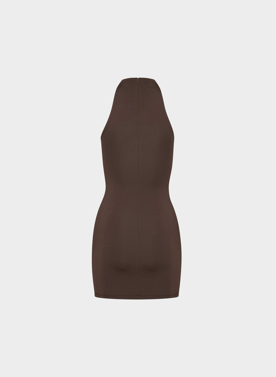 original contour class-kjole i rik mokkabrun