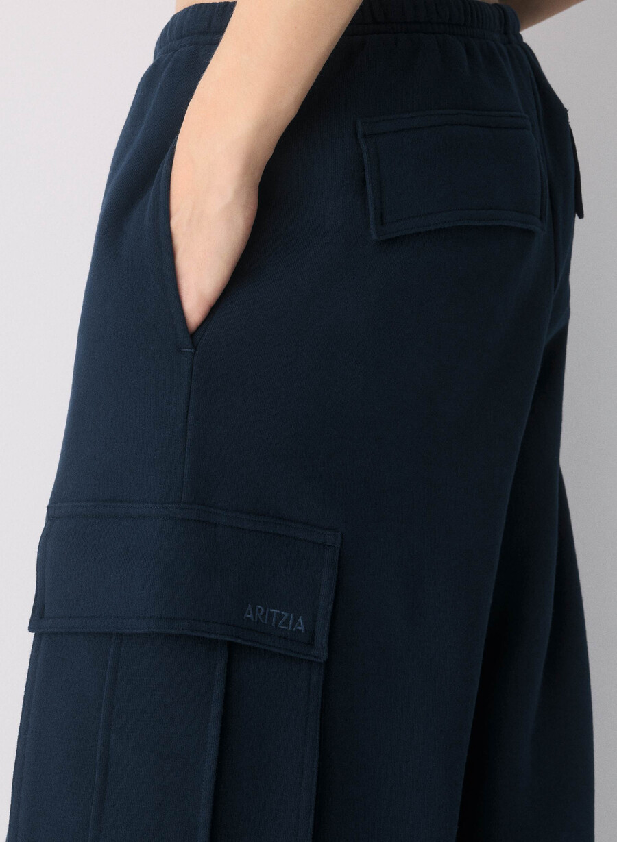 koselig svettefleece mega cargo flutter-sweatpant admiral