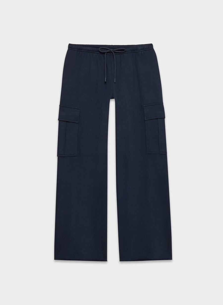 koselig svettefleece mega cargo flutter-sweatpant admiral