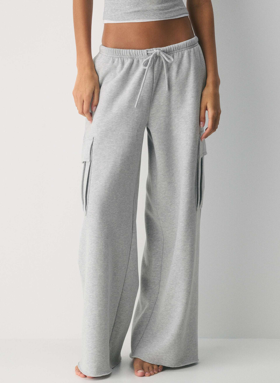 cozy sweatfleece mega cargo flutter joggebukse lyngkrom