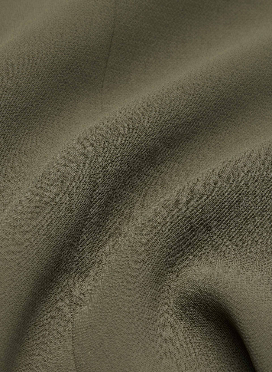 volute dress - crepette dark olive