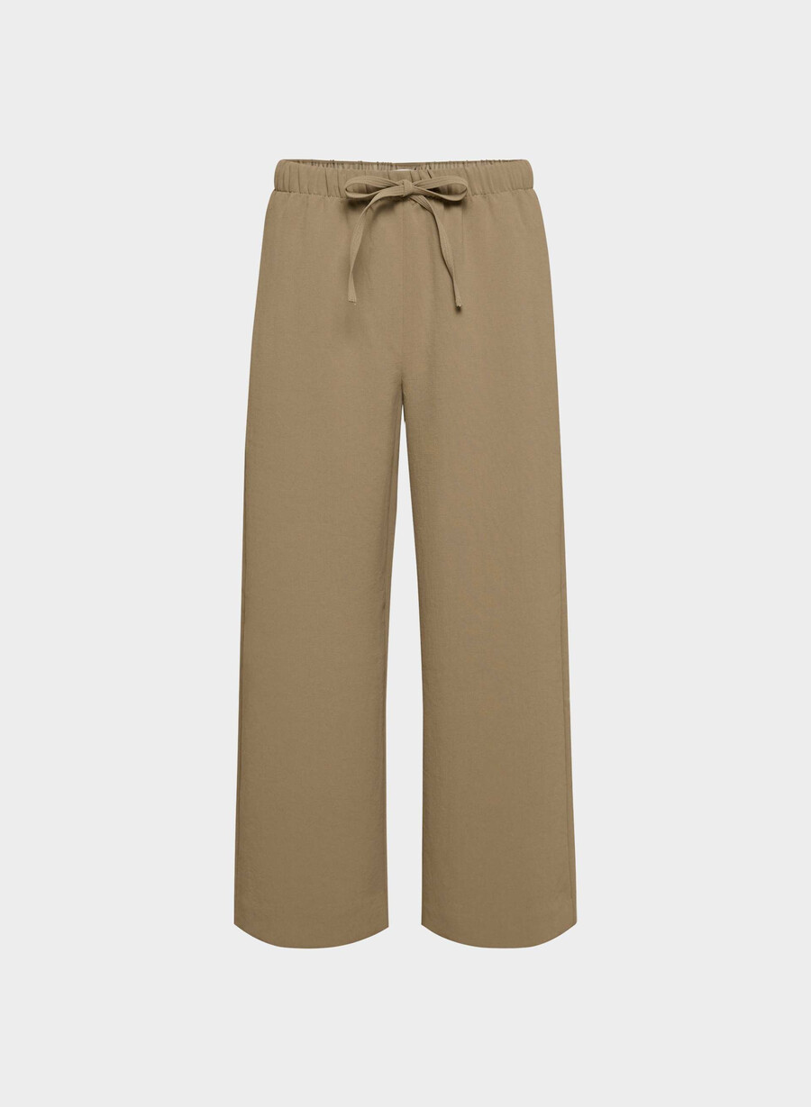 the lodge pant cropped - crepette folio brun