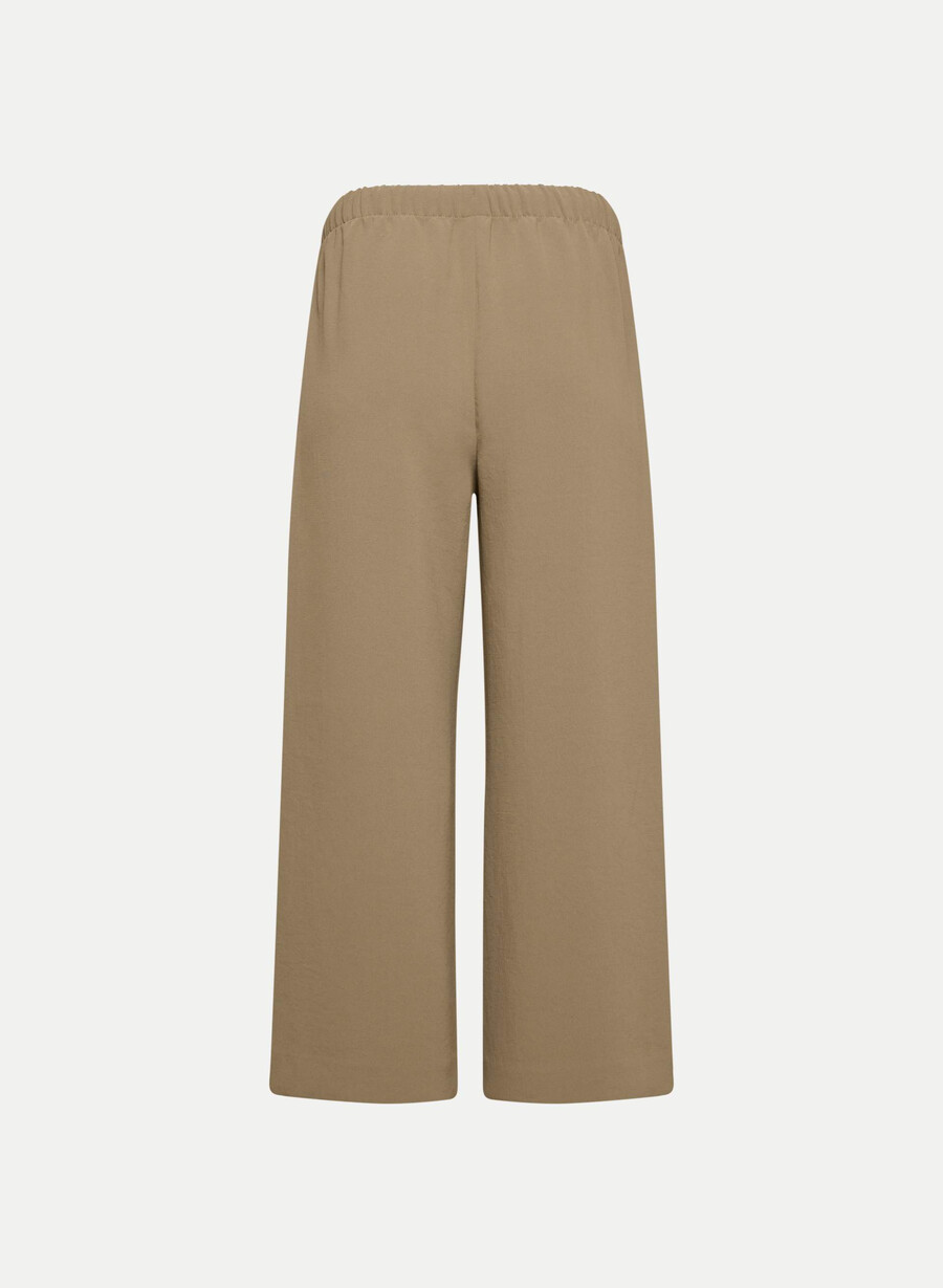 the lodge pant cropped - crepette folio brun