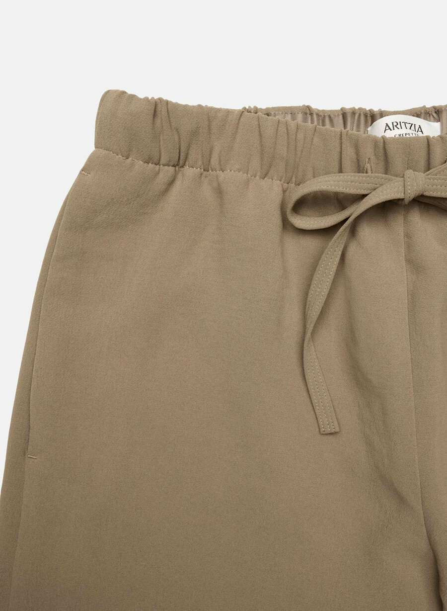 the lodge pant cropped - crepette folio brun