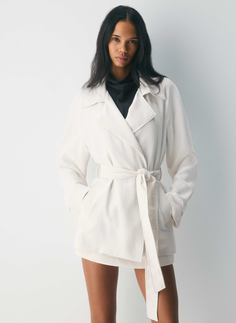 the splendor mid trench coat lys bjØrk
