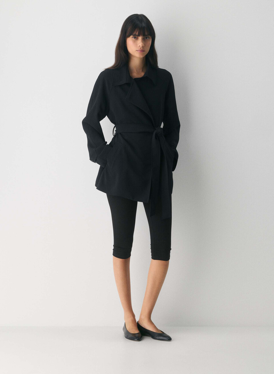 the splendor mid trench coat svart