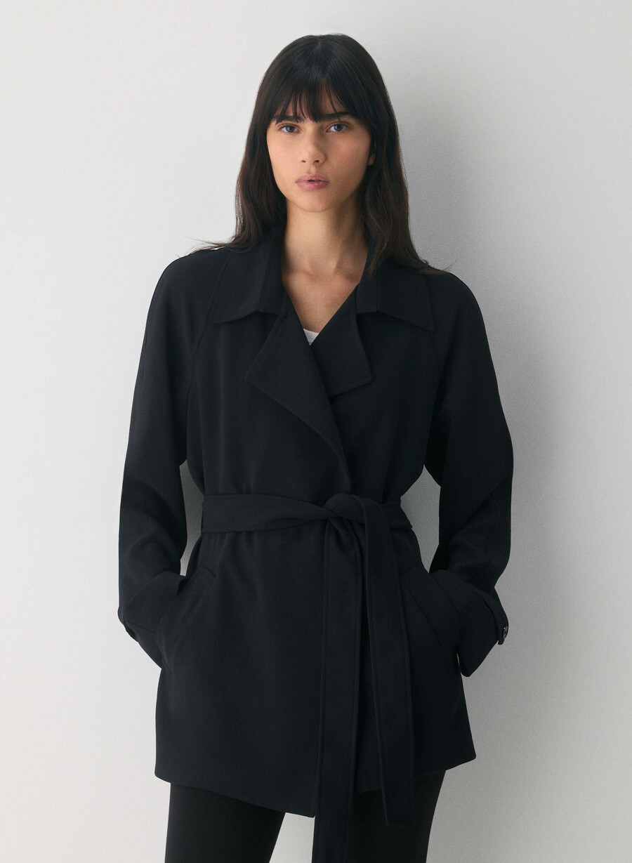the splendor mid trench coat svart
