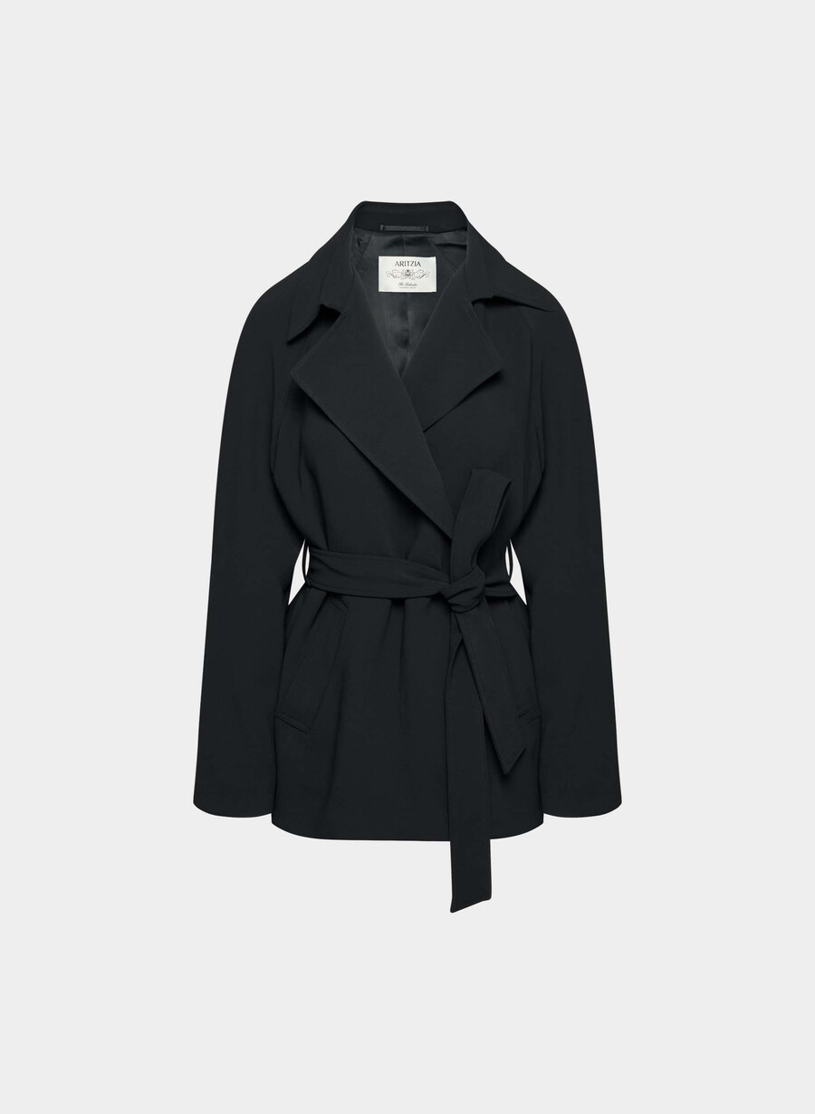 the splendor mid trench coat svart