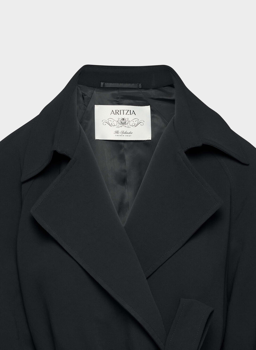 the splendor mid trench coat svart