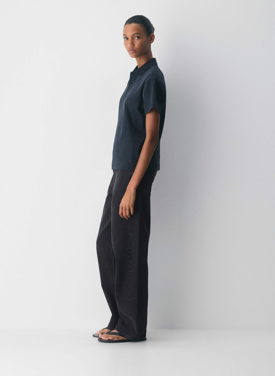 interlock cotton consensus poloskjorte mØrk navy