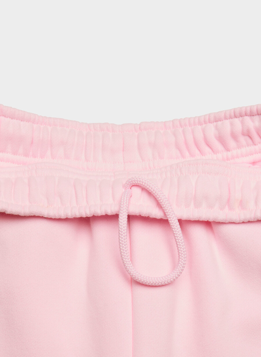 koselig joggebukse i fleece med megaballonger i villa rosa
