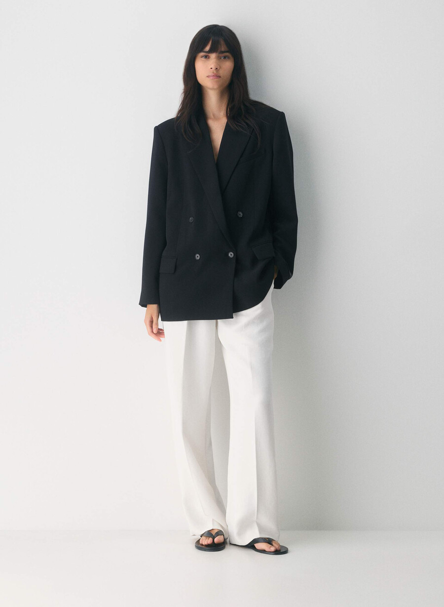 garret blazer - crepette svart