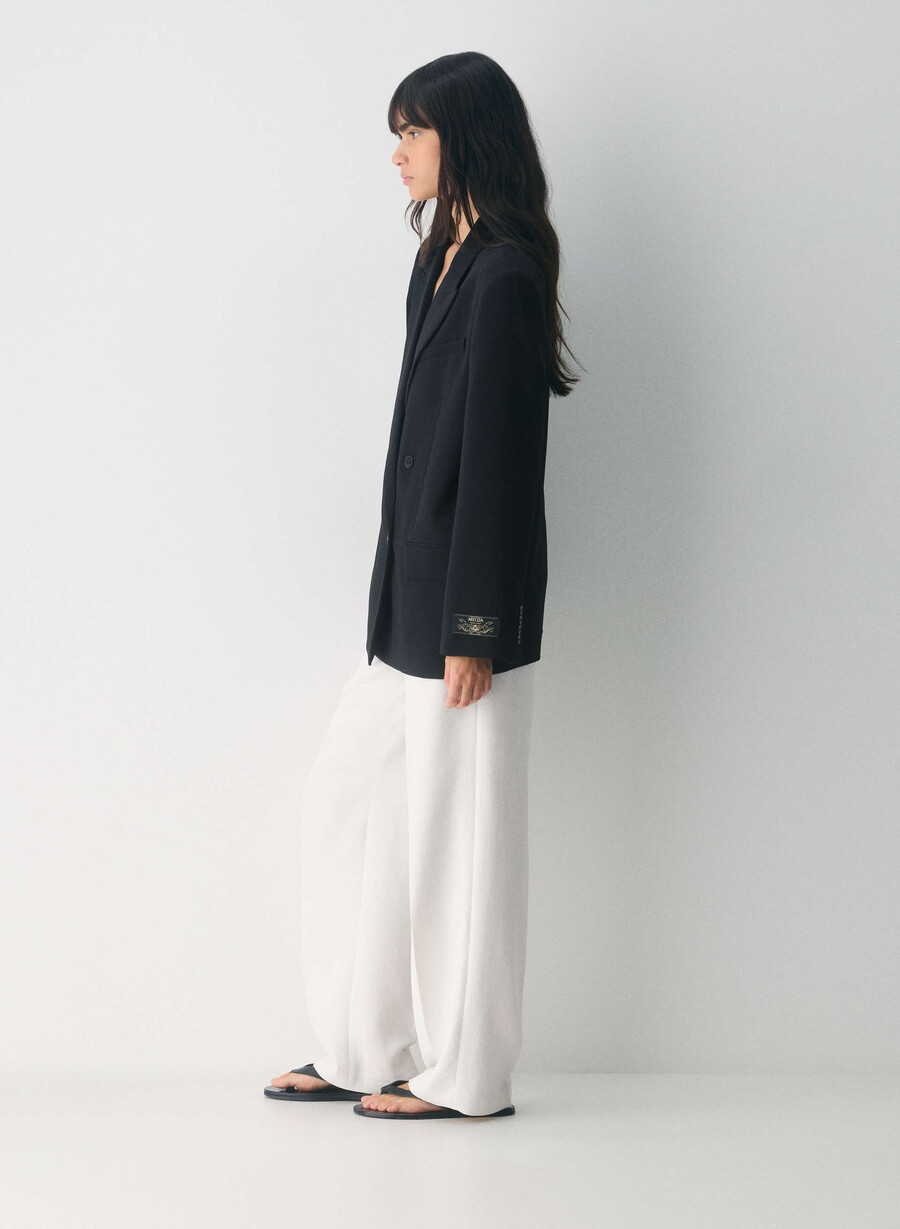 garret blazer - crepette svart
