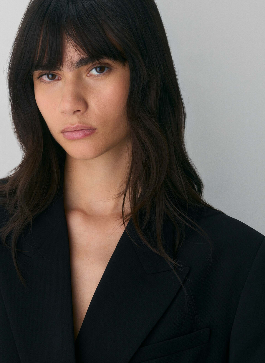 garret blazer - crepette svart