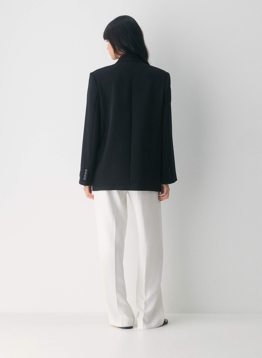 garret blazer - crepette svart