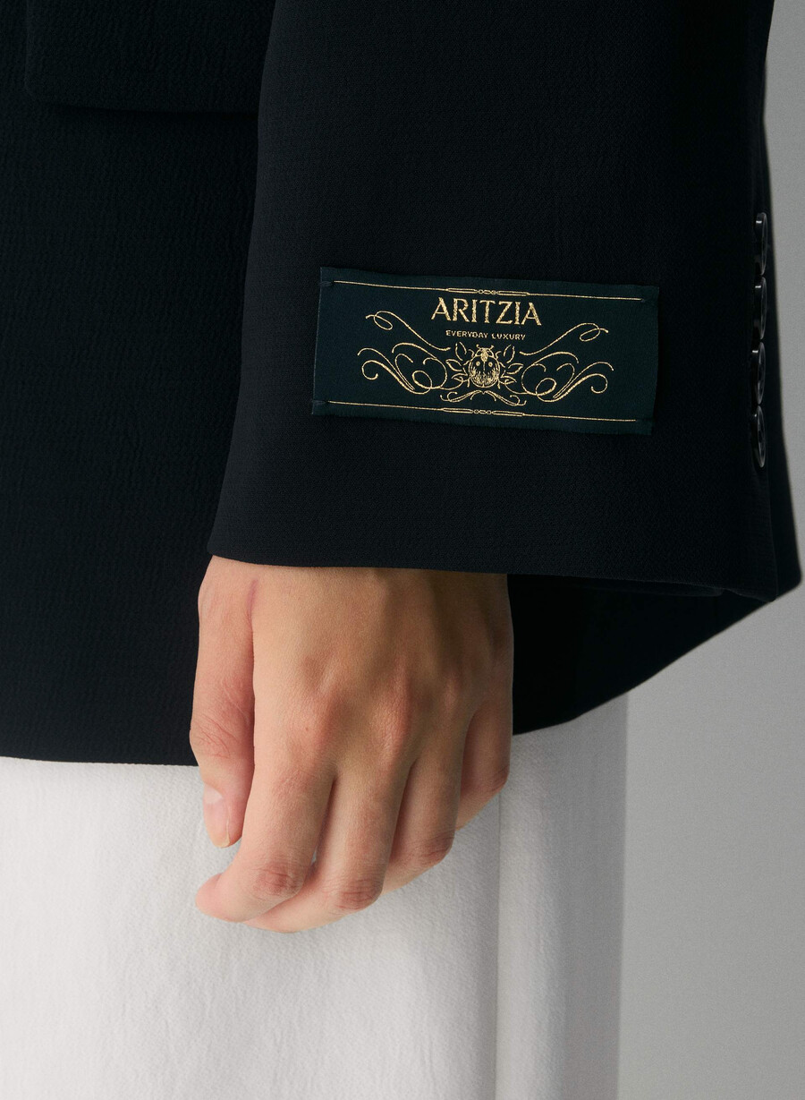 garret blazer - crepette svart