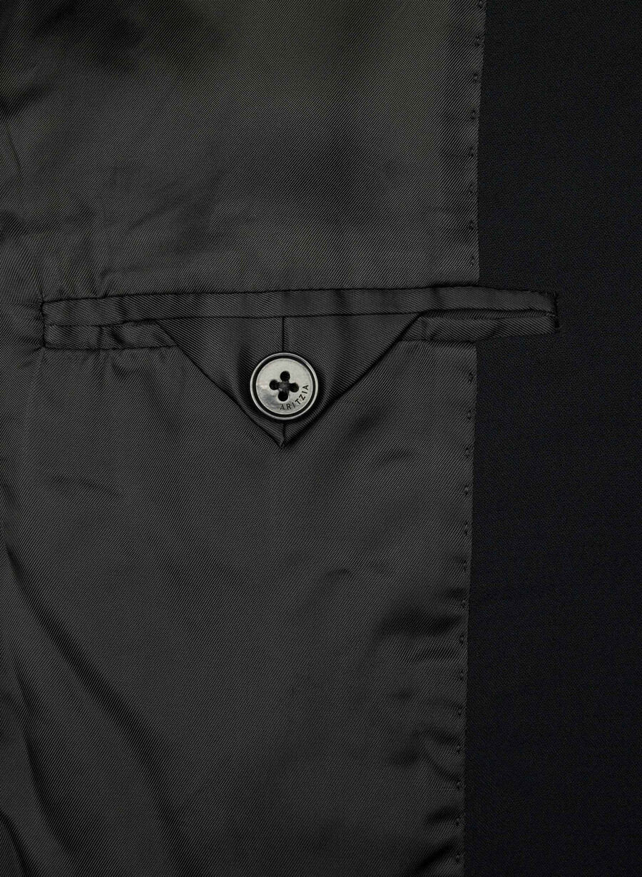 garret blazer - crepette svart