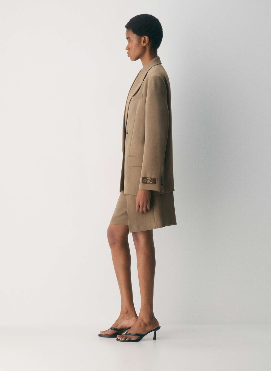 garret blazer - crepette folio brun