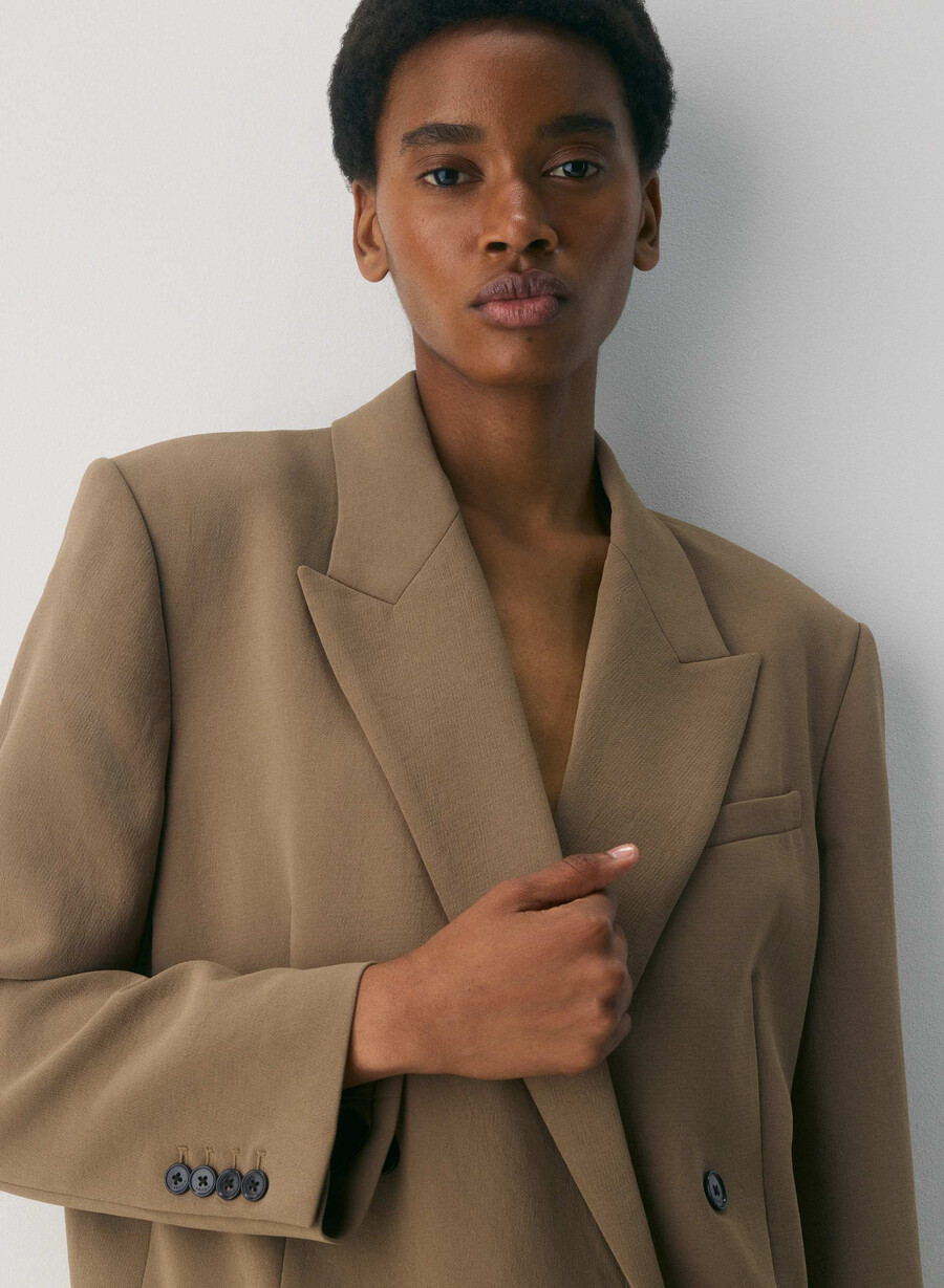 garret blazer - crepette folio brun