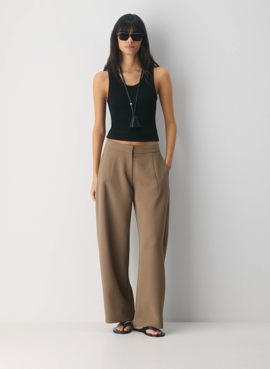helix barrel pant - crepette folio brun