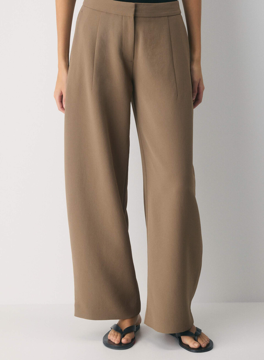 helix barrel pant - crepette folio brun