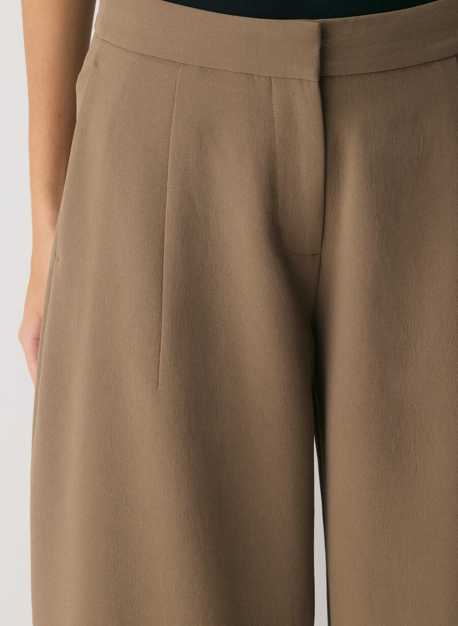 helix barrel pant - crepette folio brun