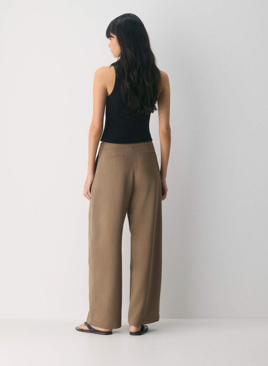 helix barrel pant - crepette folio brun