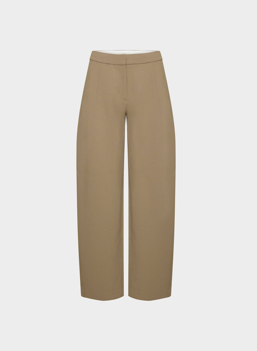 helix barrel pant - crepette folio brun
