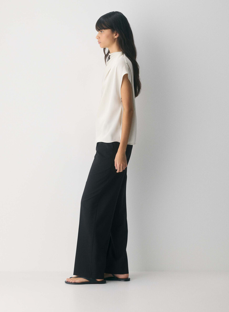 the effortless pant ull svart