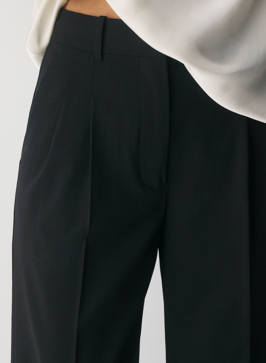 the effortless pant ull svart