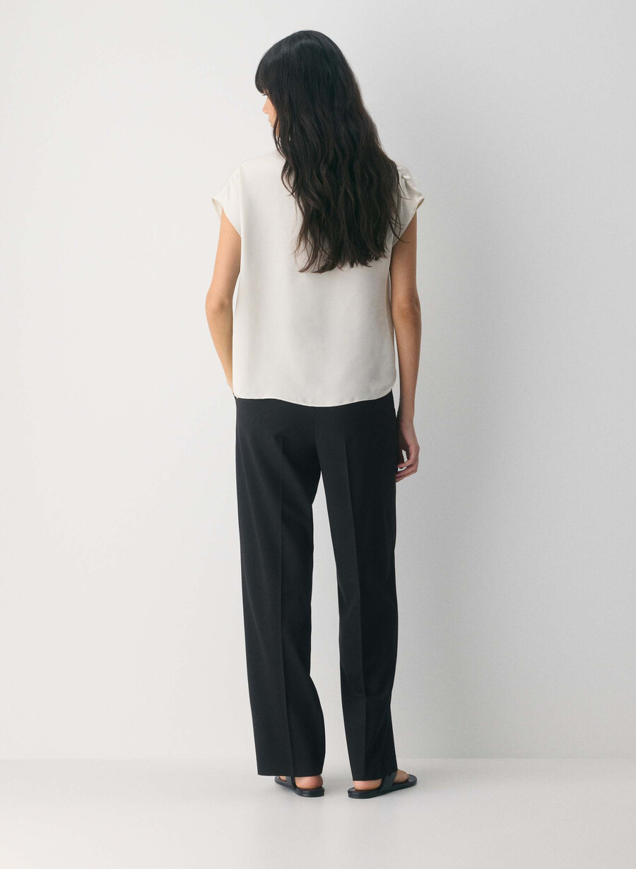 the effortless pant ull svart