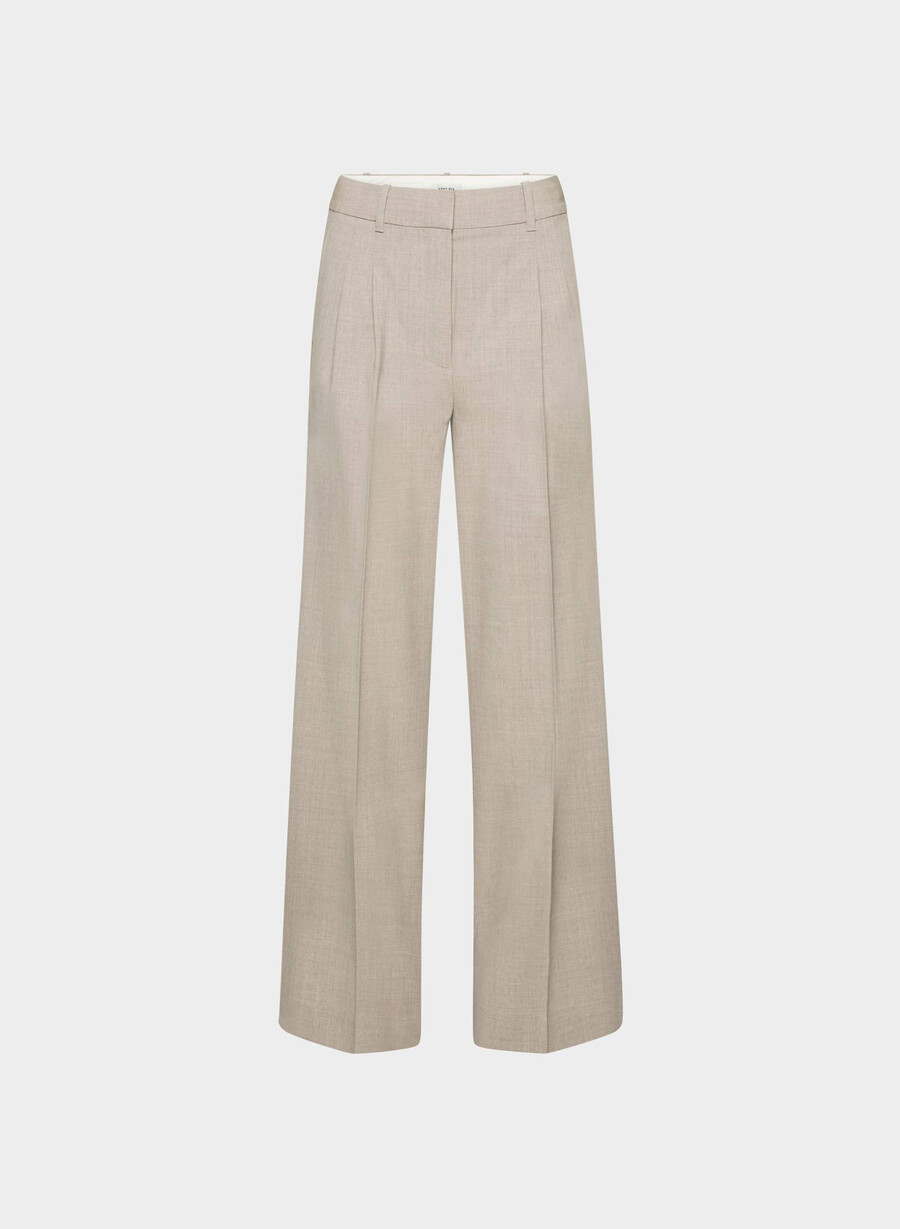 the effortless pant ull heather light nutmeg