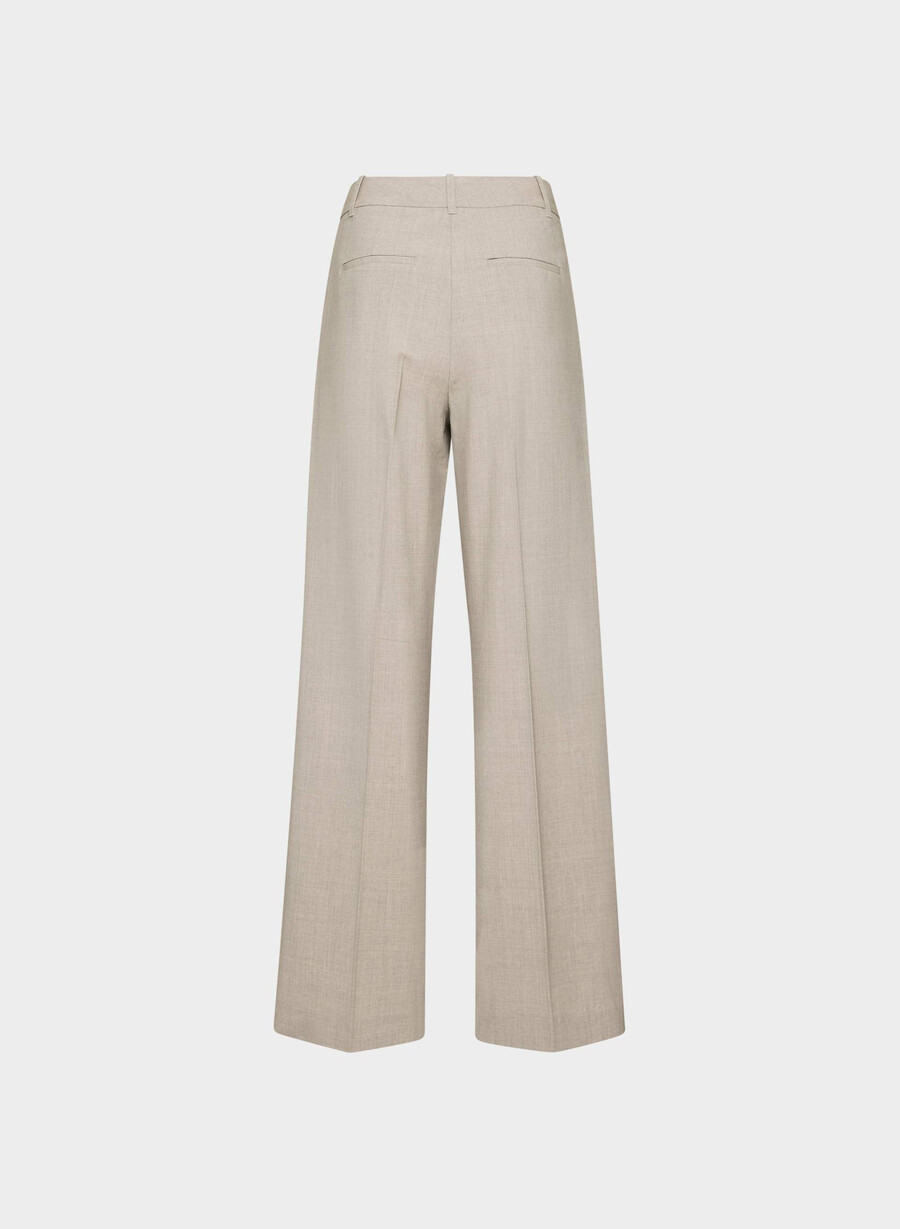 the effortless pant ull heather light nutmeg