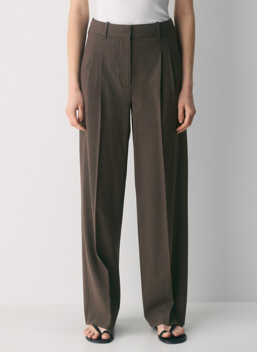 the effortless pant ull heather rich mocha brn