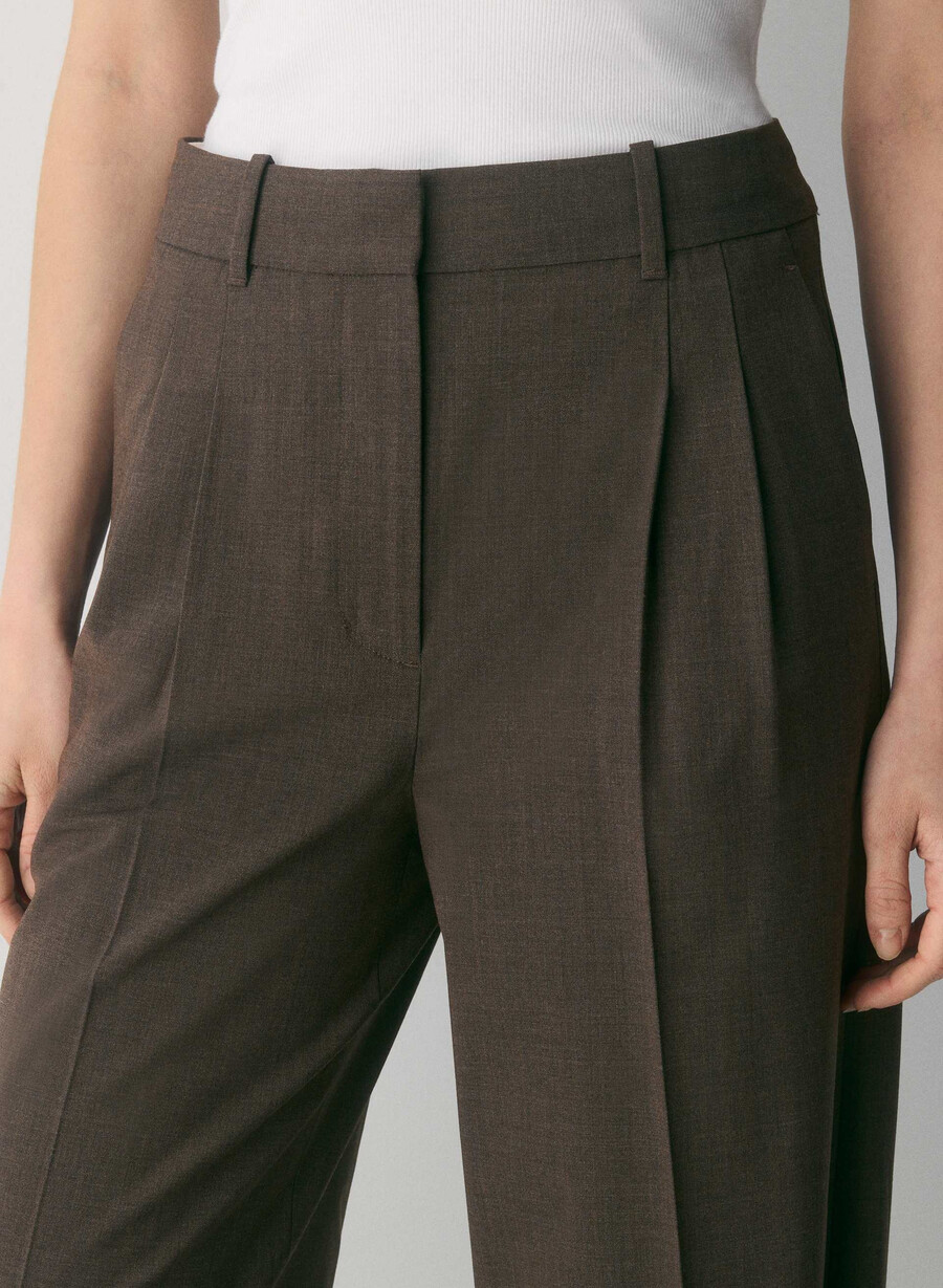 the effortless pant ull heather rich mocha brn