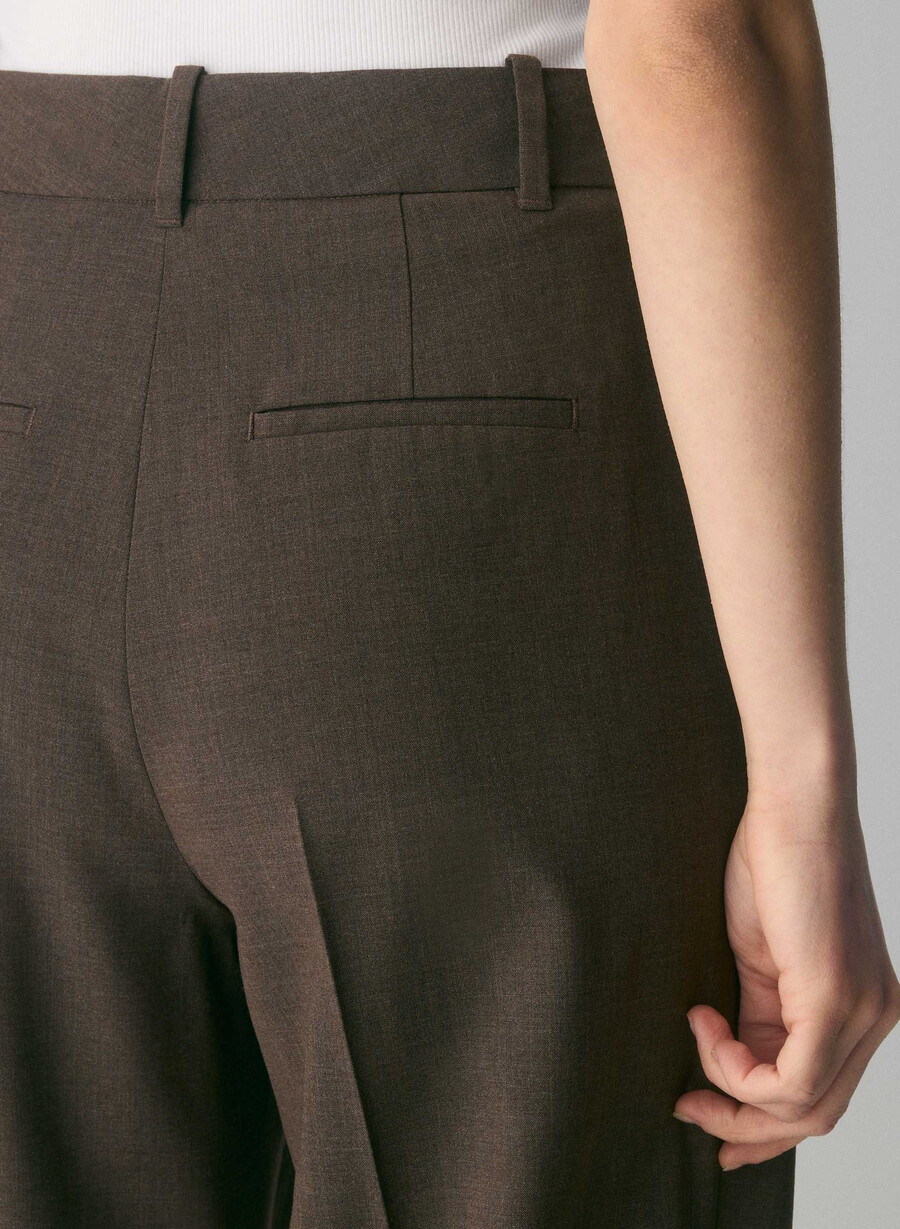 the effortless pant ull heather rich mocha brn