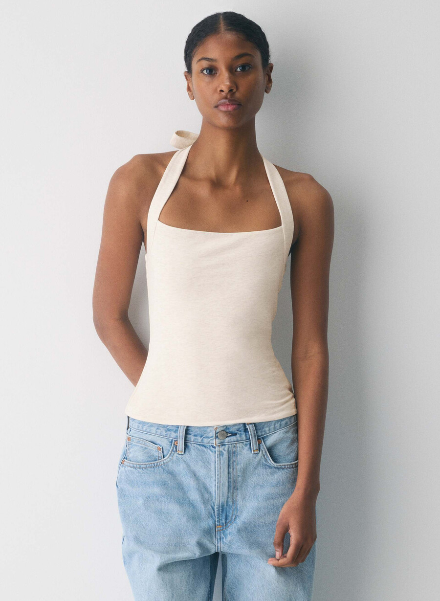 casual contour optimum halter topp terrace sage