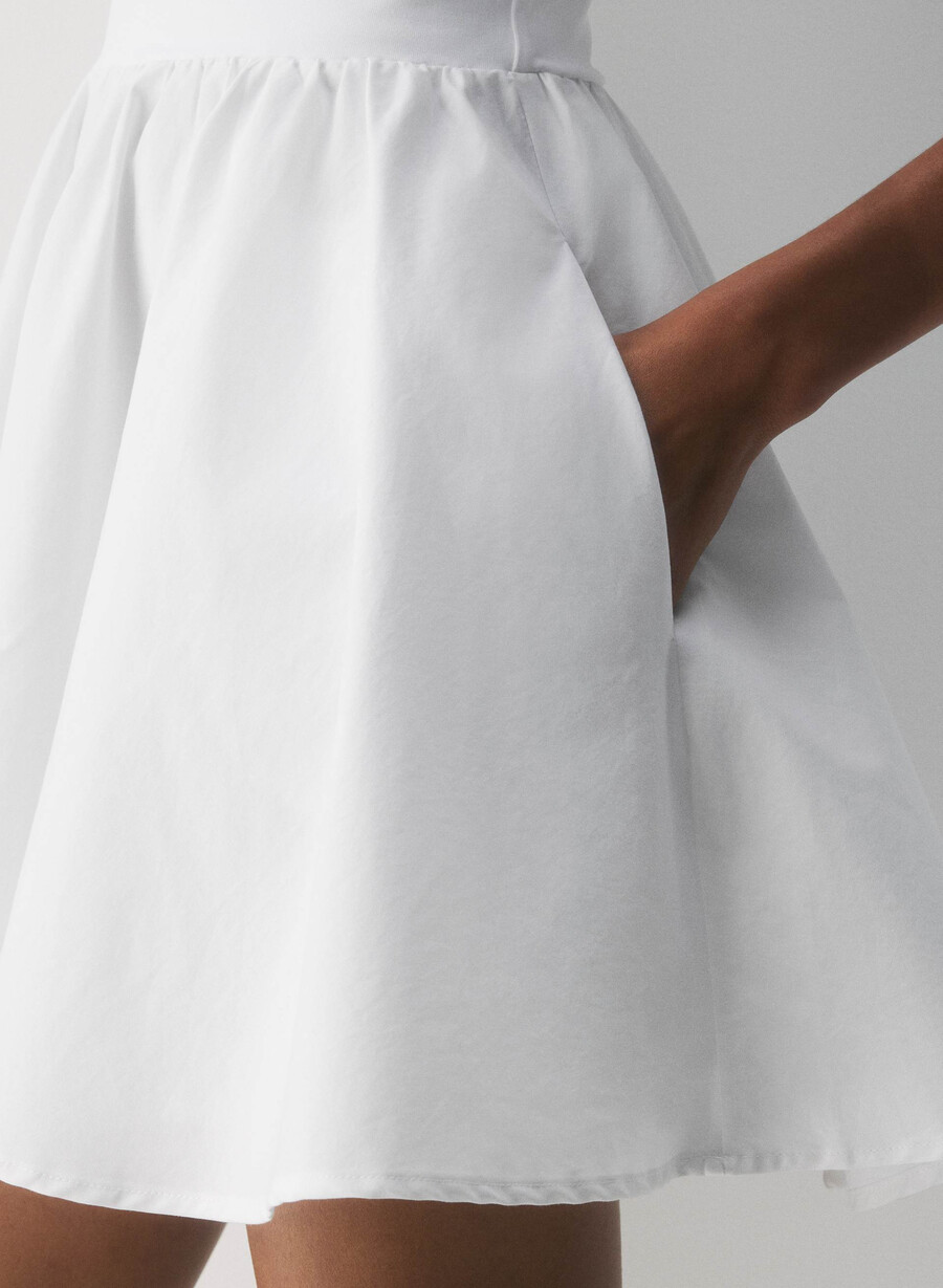revive poplin minikjole knallhvit