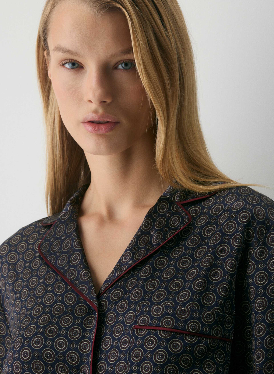 nightside silke pyjamasskjorte admiral cardamon