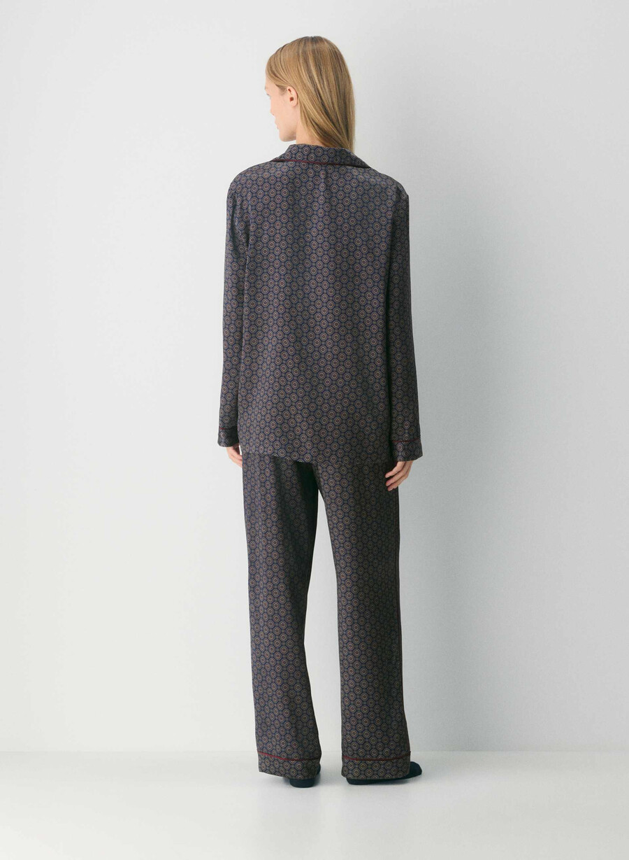 nightside silke pyjamasskjorte admiral cardamon