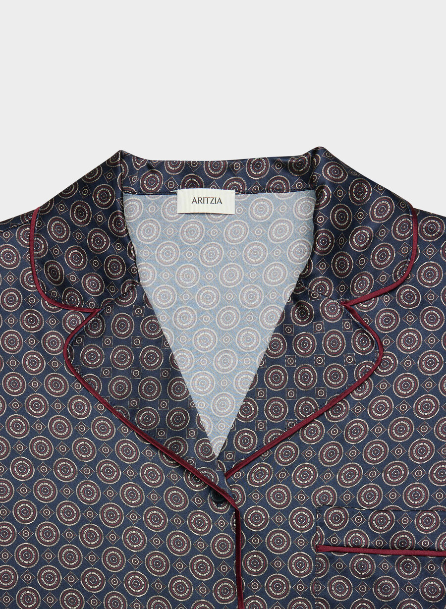 nightside silke pyjamasskjorte admiral cardamon