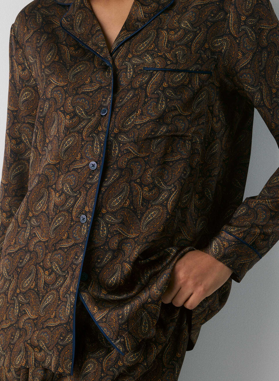 nightside silk pyjamasskjorte drk nt nvycnmn