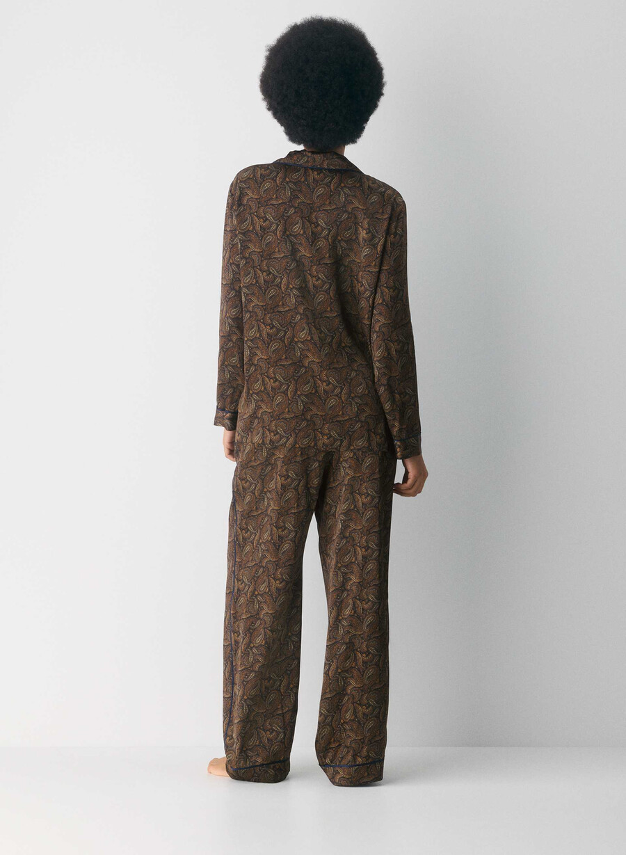 nightside silk pyjamasskjorte drk nt nvycnmn