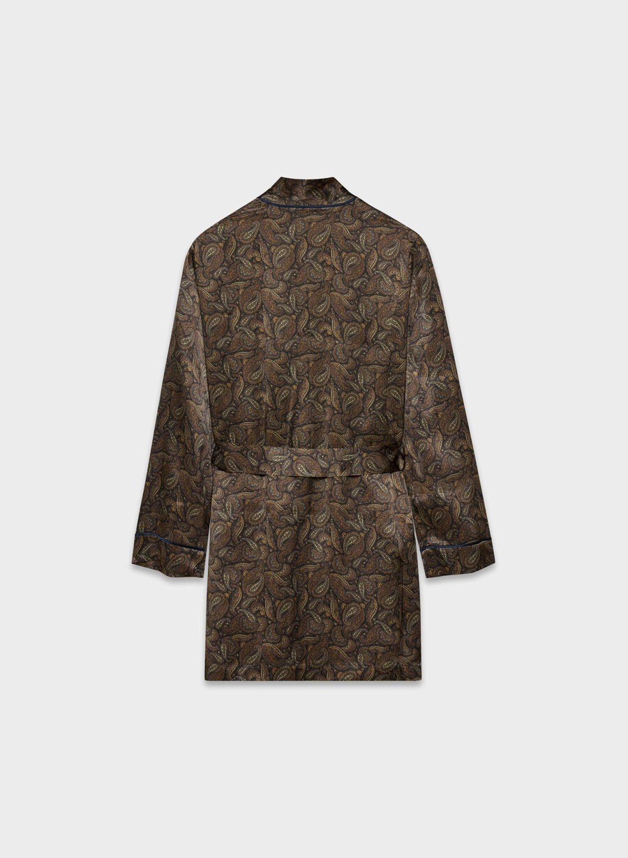 nightside silk pyjamas robe drk nt nvycnmn