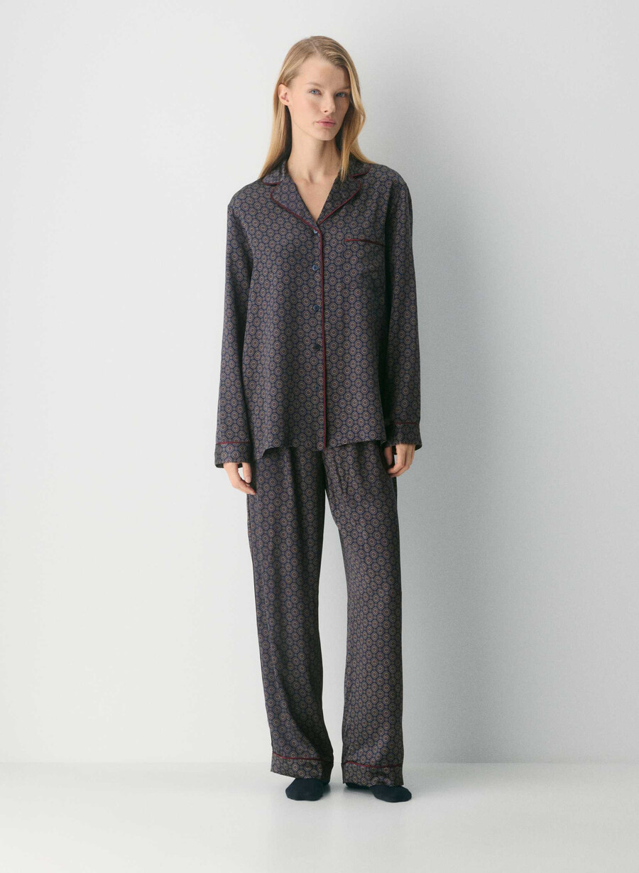 nightside silke pyjamasbukse admiral cardamon